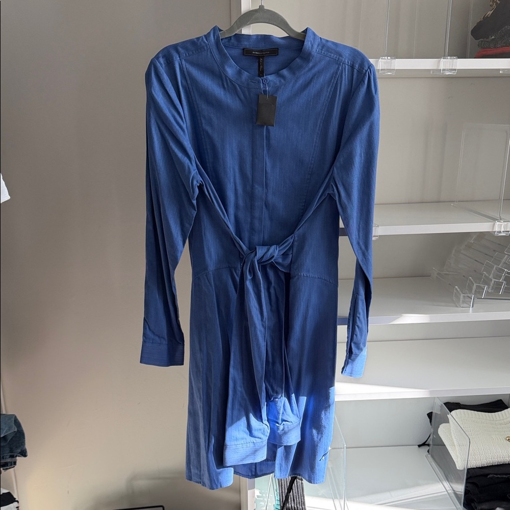 Blue Long-Sleeve Dress